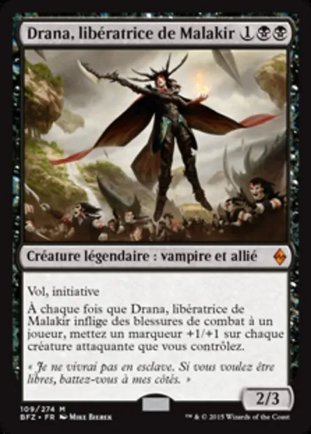 Drana, libératrice de Malakir, carte Magic BFZ 109 — extension La bataille de Zendikar