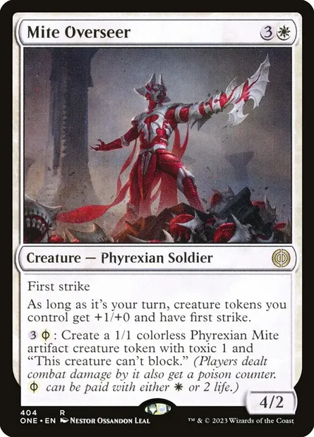 Mite Overseer, Magic card ONE 404 — Phyrexia: All Will Be One set