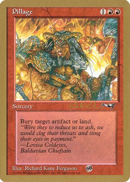 Pillage, carte Magic WC97 pm76sb — extension World Championship Decks 1997