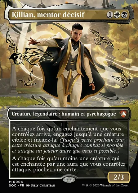 Killian, mentor décisif, carte Magic SOC 4 — extension Secrets of Strixhaven Commander