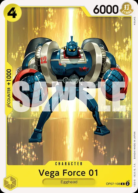 Vega Force 01, One Piece card OP07-108 — 500 YEARS IN THE FUTURE set