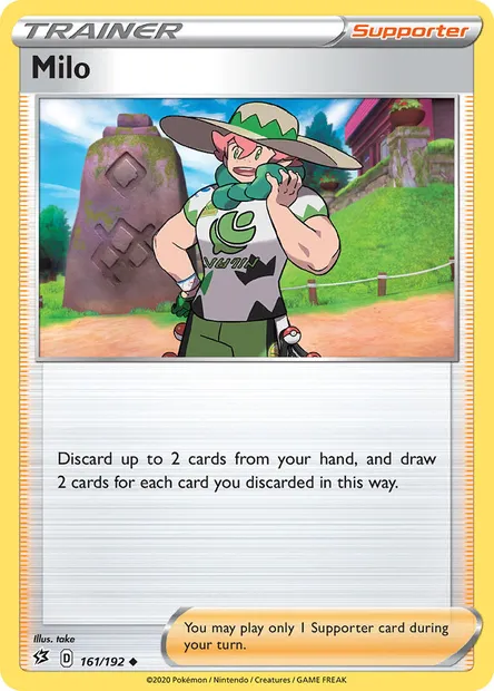 Milo, Pokémon card RCL 161 — Rebel Clash set