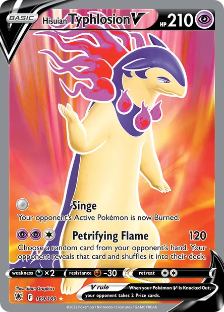 Hisuian Typhlosion V, Pokémon card ASR 169 — Astral Radiance set