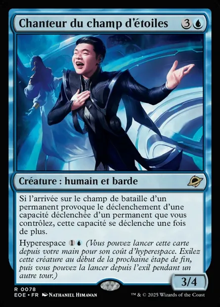 Chanteur du champ d'étoiles, carte Magic EOE 78 — extension Edge of Eternities