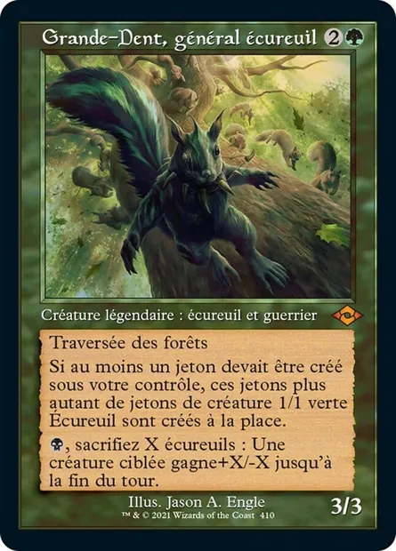 Grande-Dent, général écureuil, carte Magic MH2 410 — extension Horizons du Modern 2