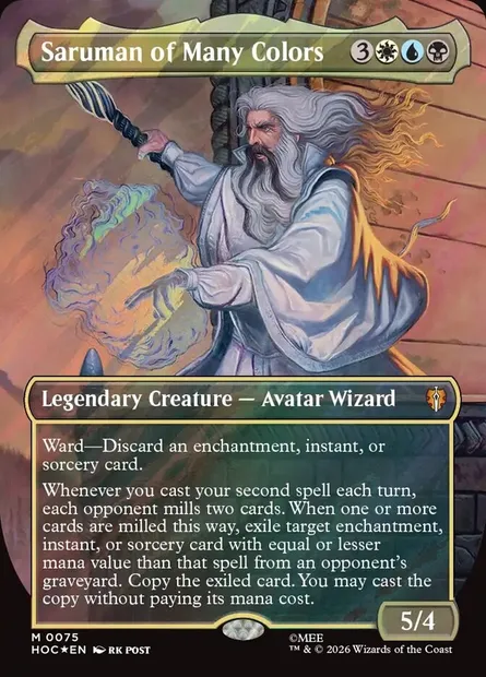 Saruman le Multicolore, carte Magic HOC 75 — extension The Hobbit Eternal
