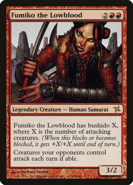 Fumiko the Lowblood, Magic card BOK 104 — Betrayers of Kamigawa set