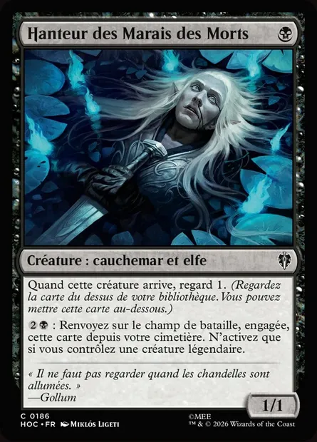 Hanteur des Marais des Morts, carte Magic HOC 186 — extension The Hobbit Eternal