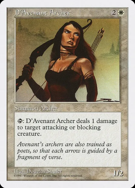 Archère d'Avenant, carte Magic 5ED 23 — extension Cinquième Edition