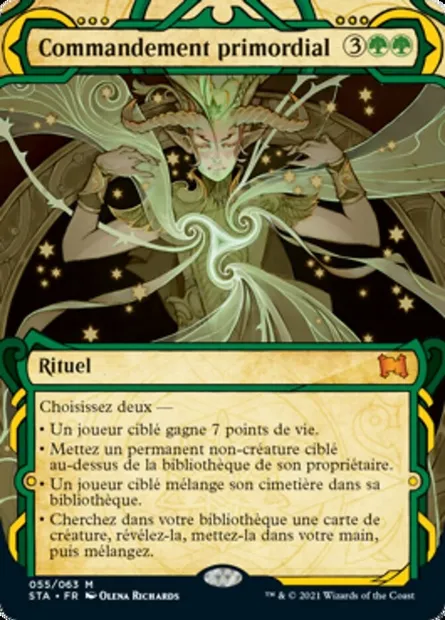 Commandement primordial, carte Magic STA 55 — extension Strixhaven Mystical Archive