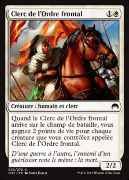Clerc de l'Ordre frontal, carte Magic ORI 10 — extension Magic Origines