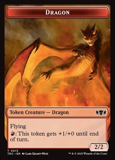 Dragon, Magic card TTDC 13 — Tarkir: Dragonstorm Commander Tokens set