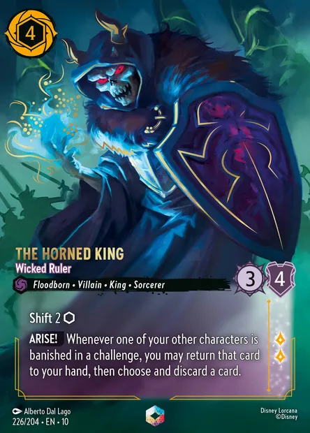 The Horned King - Wicked Ruler, Disney Lorcana card CH10-226 — Whispers in the Well set