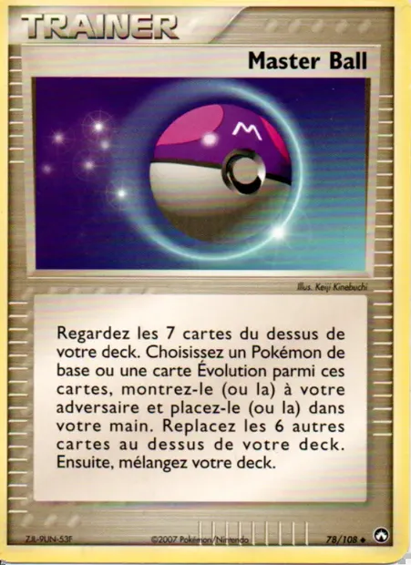 Master Ball, carte Pokémon PK 78 — extension EX Gardiens du Pouvoir