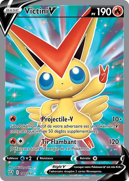 Victini V, carte Pokémon BST 144 — extension Styles de combat