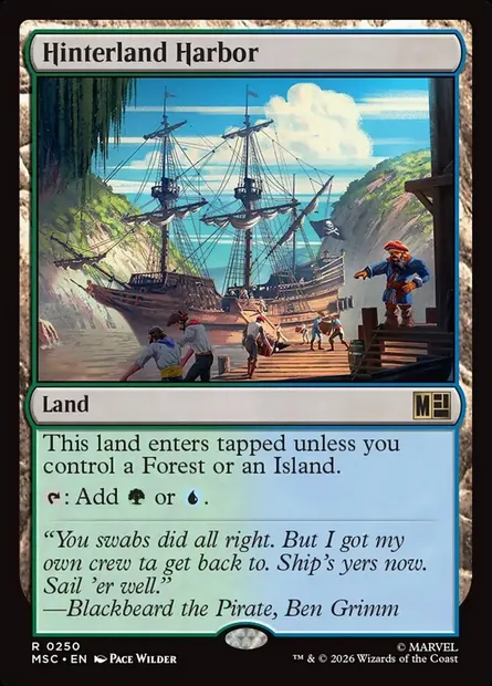 Hinterland Harbor, Magic card MSC 250 — Marvel Super Heroes Commander set