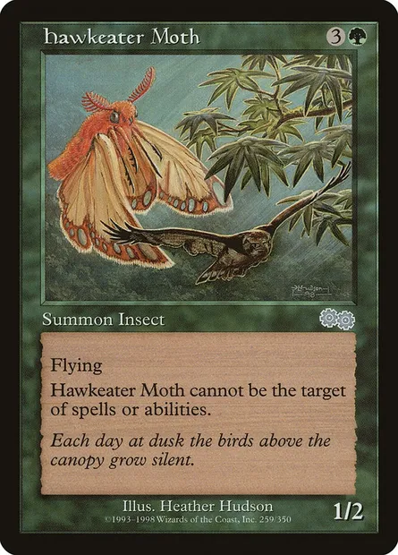 Hawkeater Moth, Magic card USG 259 — Urza's Saga set
