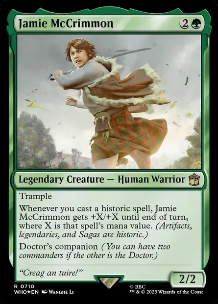 Jamie McCrimmon, Magic card WHO 710 — Doctor Who set