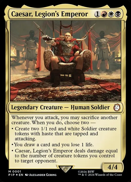 Caesar, Legion's Emperor, Magic card PIP 1 — Fallout set