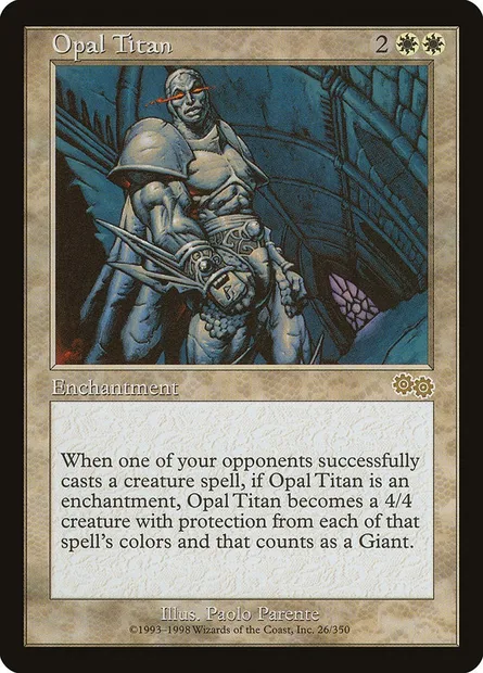 Opal Titan, Magic card USG 26 — Urza's Saga set