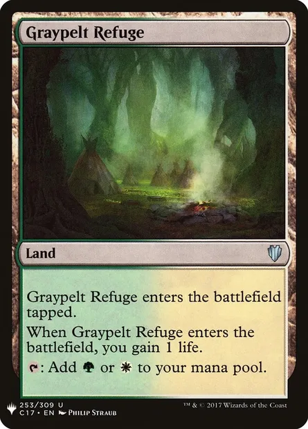 Graypelt Refuge, Magic card PLST C17-253 — The List set