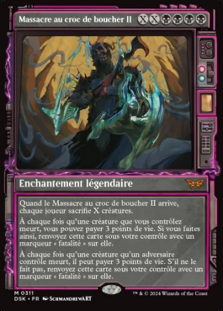 Massacre au croc de boucher II, carte Magic DSK 311 — extension Duskmourn: House of Horror