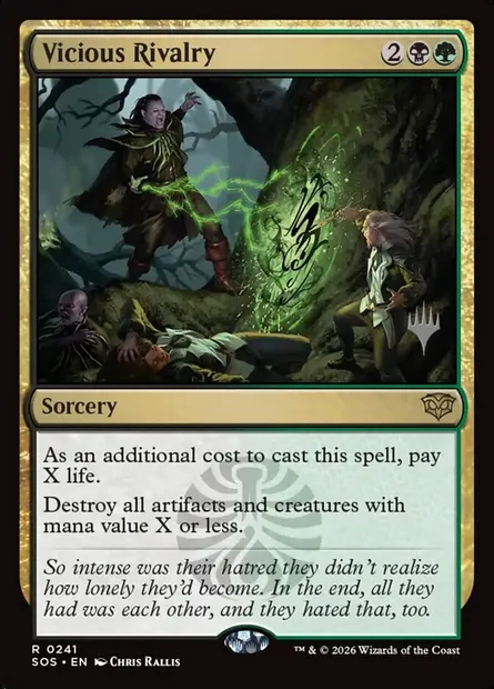 Rivalité féroce, carte Magic PSOS 241p — extension Secrets of Strixhaven Promos