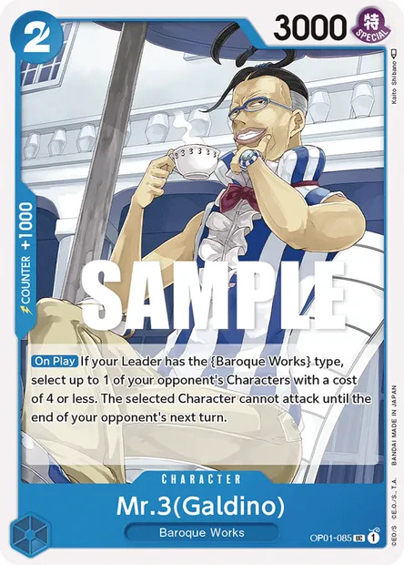Mr 3(Galdino), carte One Piece OP01-085 — extension ROMANCE DAWN