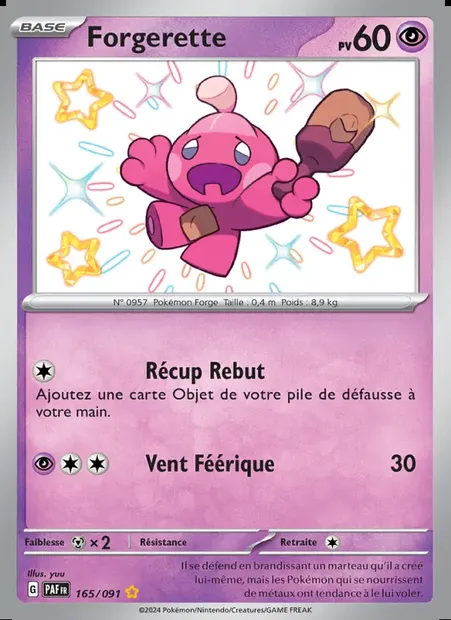 Forgerette, carte Pokémon PAF 165 — extension Destinées de Paldea