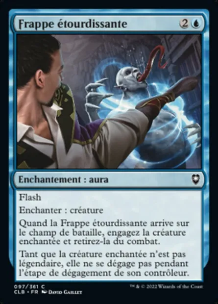 Frappe étourdissante, carte Magic CLB 97 — extension Commander Légendes : la bataille de la Porte de Baldur