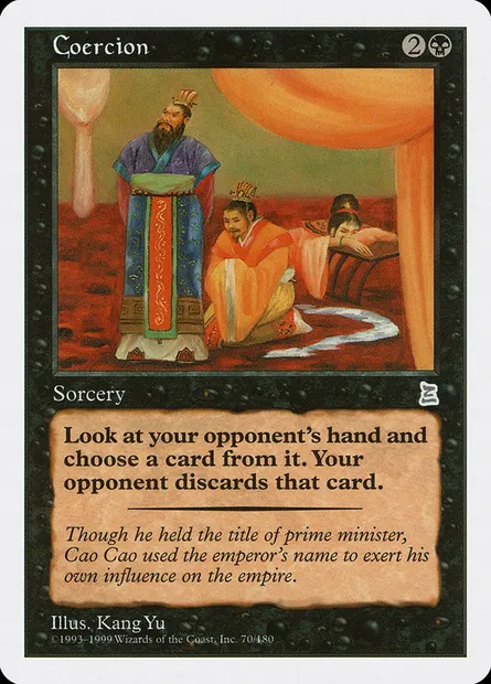 Coercion, Magic card PTK 70 — Portal Three Kingdoms set