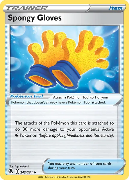 Spongy Gloves, Pokémon card FST 243 — Fusion Strike set
