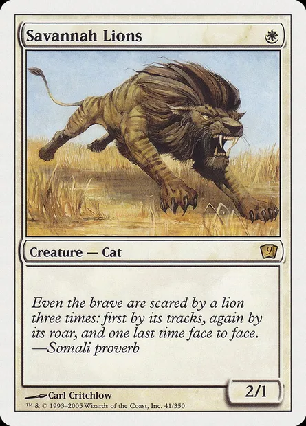 Savannah Lions, Magic card 9ED 41 — Ninth Edition set