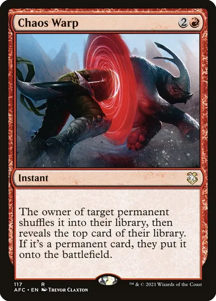Chaos Warp, Magic card AFC 117 — Forgotten Realms Commander set