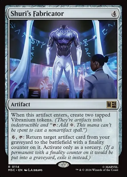 Shuri's Fabricator, Magic card MSC 114 — Marvel Super Heroes Commander set