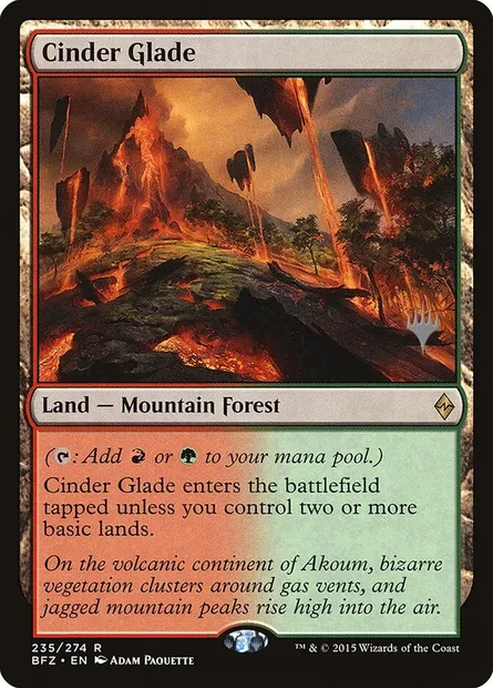 Clairière de scories, carte Magic PBFZ 235p — extension Battle for Zendikar Promos