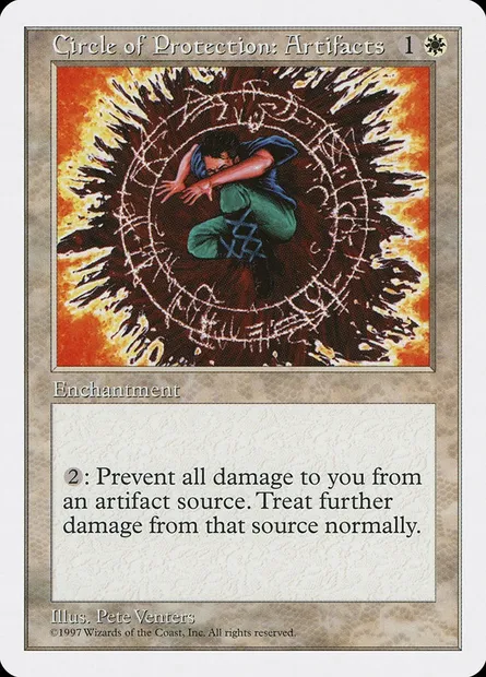 Cercle de protection : artefacts, carte Magic 5ED 16 — extension Cinquième Edition