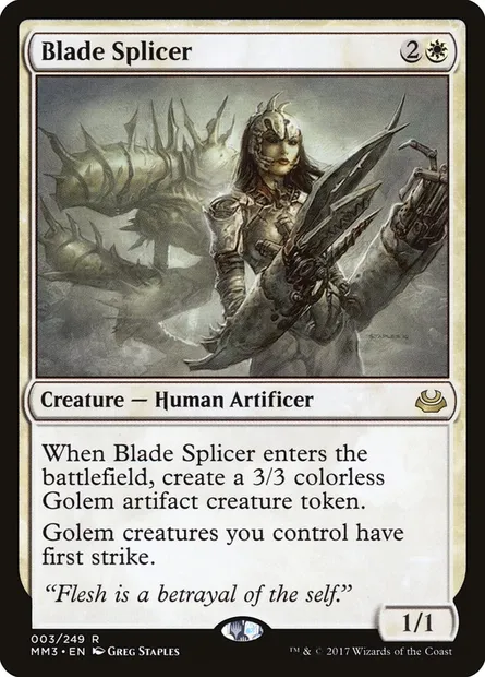 Blade Splicer, Magic card MM3 3 — Modern Masters 2017 set