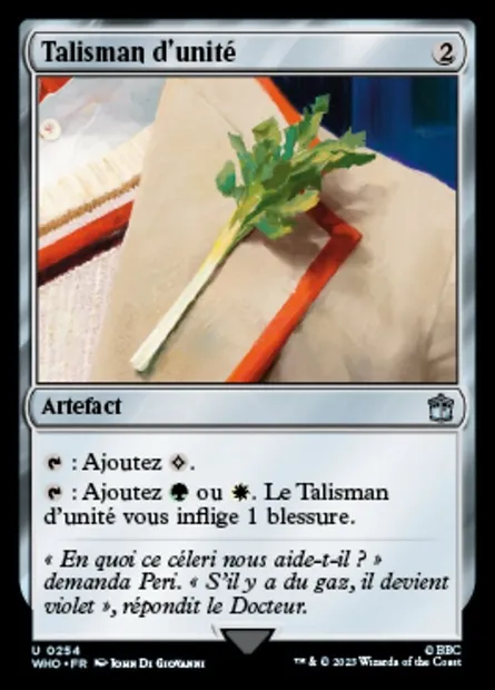 Talisman d'unité, carte Magic WHO 254 — extension Doctor Who