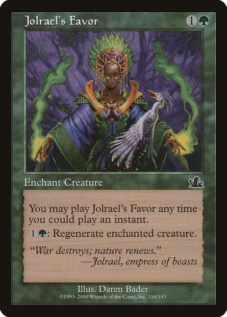 Faveur selon Jolrael, carte Magic PCY 116 — extension Prophétie