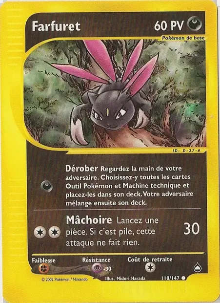 Farfuret, carte Pokémon AQ 110 — extension Aquapolis