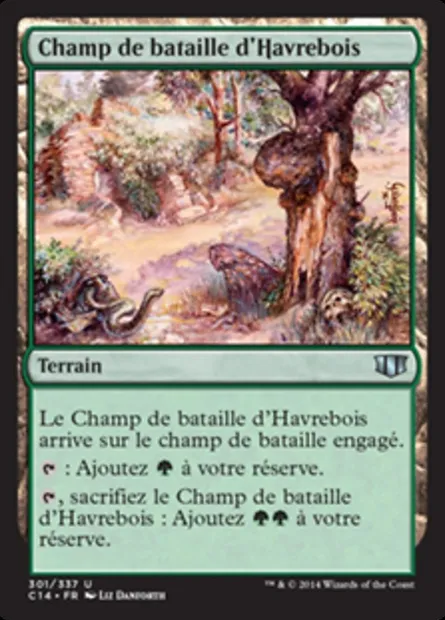 Champ de bataille d'Havrebois, carte Magic C14 301 — extension Commander 2014