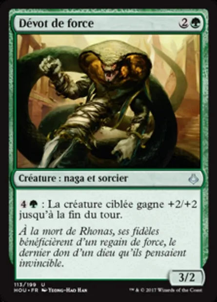 Dévot de force, carte Magic HOU 113 — extension L’âge de la destruction