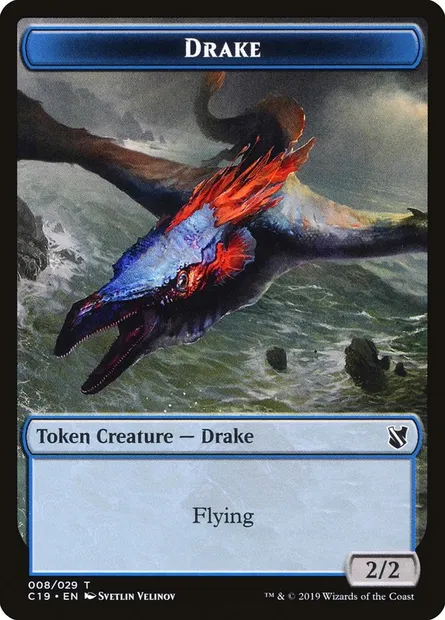 Drake, Magic card TC19 8 — Commander 2019 Tokens set