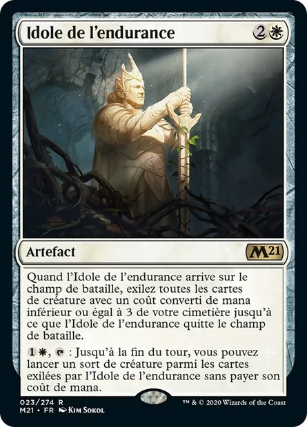 Idole de l'endurance, carte Magic M21 23 — extension Core Set 2021
