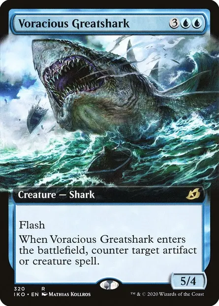 Grand requin vorace, carte Magic IKO 320 — extension Ikoria: Lair of Behemoths