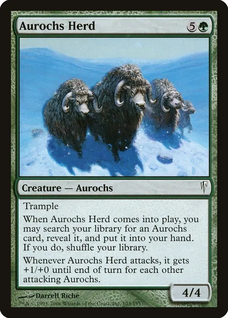 Aurochs Herd, Magic card CSP 103 — Coldsnap set