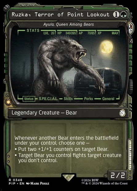 Ayula, Queen Among Bears, Magic card PIP 348 — Fallout set