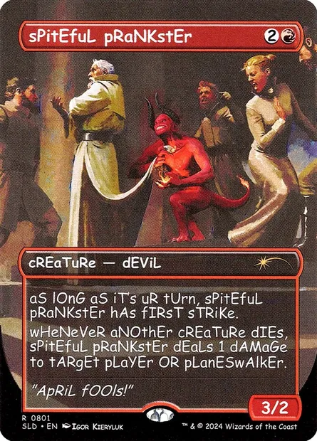Spiteful Prankster, Magic card SLD 801 — Secret Lair Drop set