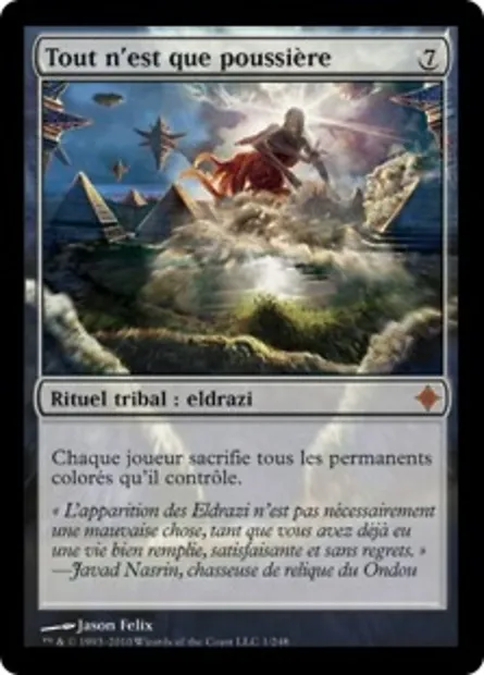 Tout n'est que poussière, carte Magic ROE 1 — extension L'ascension des Eldrazi